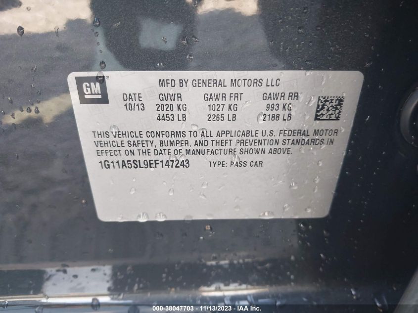2014 CHEVROLET MALIBU LS - 1G11A5SL9EF147243