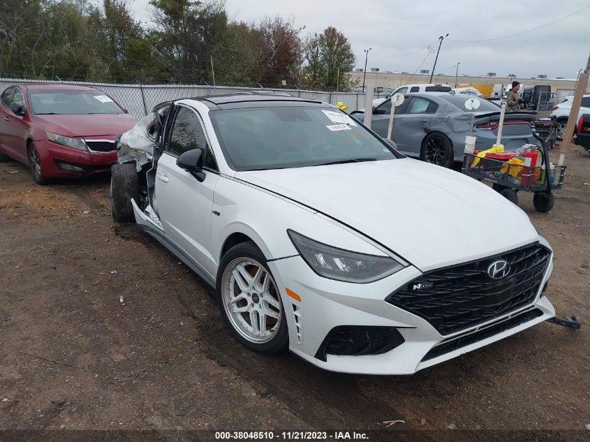 Lot #2525412691 2021 HYUNDAI SONATA N LINE salvage car