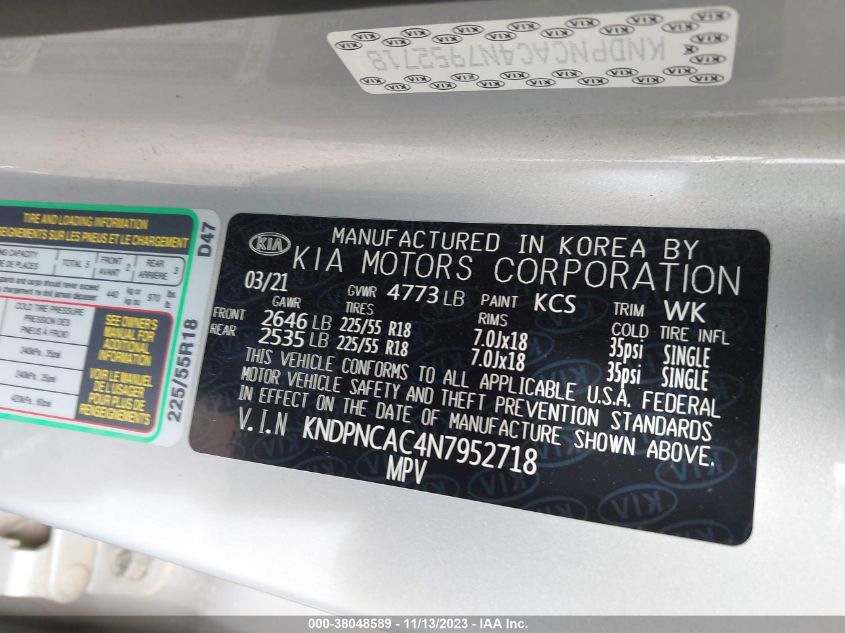 2022 KIA SPORTAGE EX - KNDPNCAC4N7952718