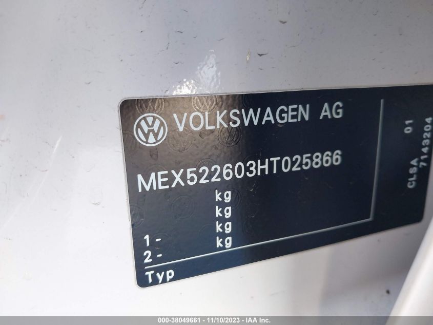 2017 VOLKSWAGEN VENTO MEX522603HT025866