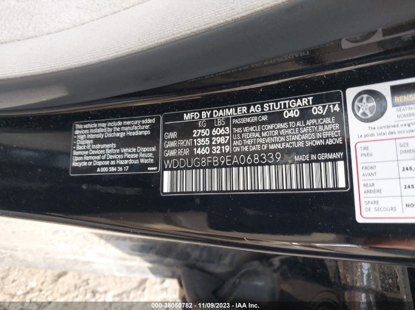 2014 MERCEDES-BENZ S 550 4MATIC WDDUG8FB9EA068339