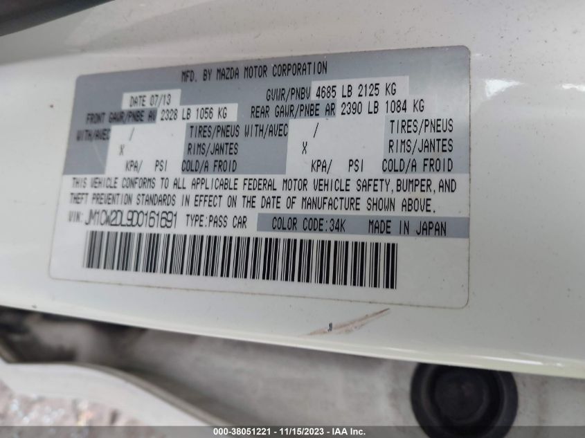 2013 MAZDA MAZDA5 GRAND TOURING - JM1CW2DL9D0161691
