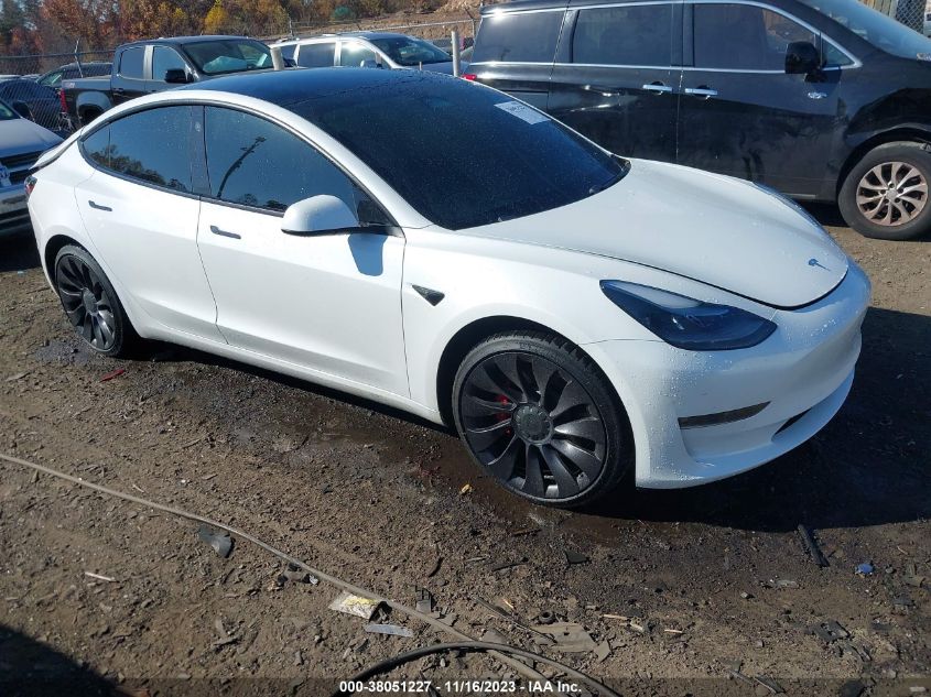 5YJ3E1EC0MF083377 TESLA MODEL 3 PERFORMANCE DUAL MOTOR 2021