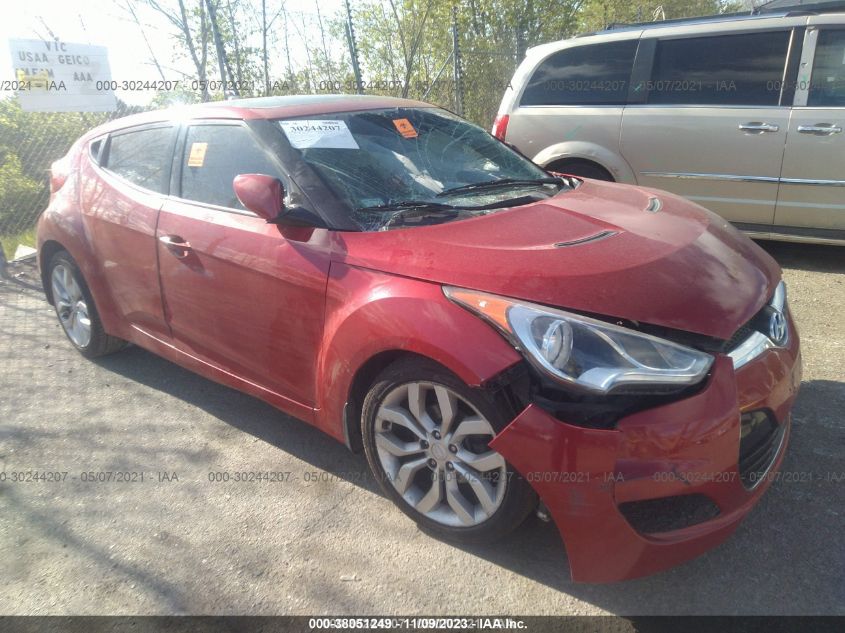 2013 HYUNDAI VELOSTER W/GRAY INT - KMHTC6ADXDU087019