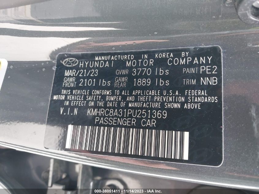 2023 HYUNDAI VENUE SEL - KMHRC8A31PU251369