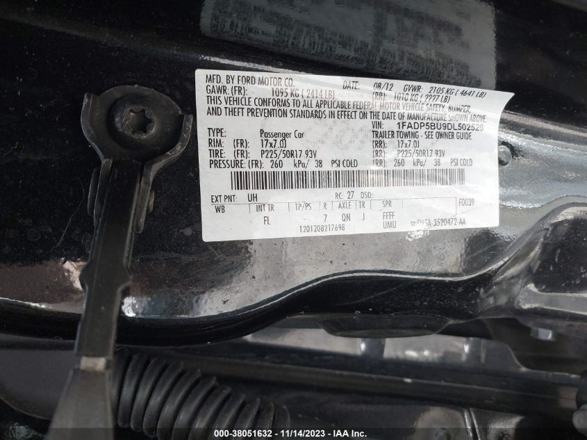 2013 FORD C-MAX HYBRID SEL - 1FADP5BU9DL502526