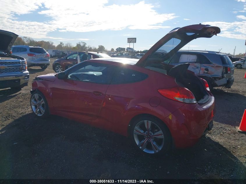 2013 HYUNDAI VELOSTER BASE W/BLACK - KMHTC6AD5DU123148