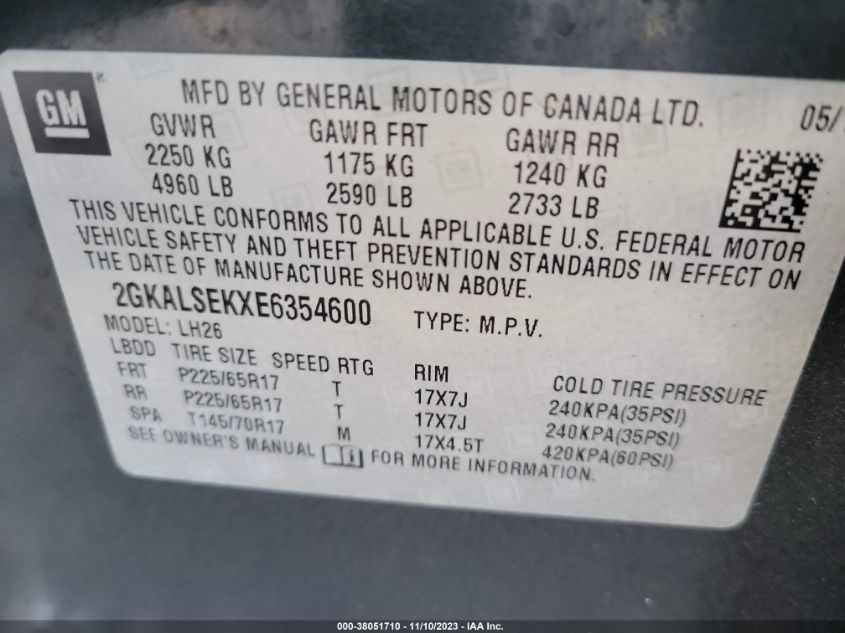 2014 GMC TERRAIN SLT - 2GKALSEKXE6354600