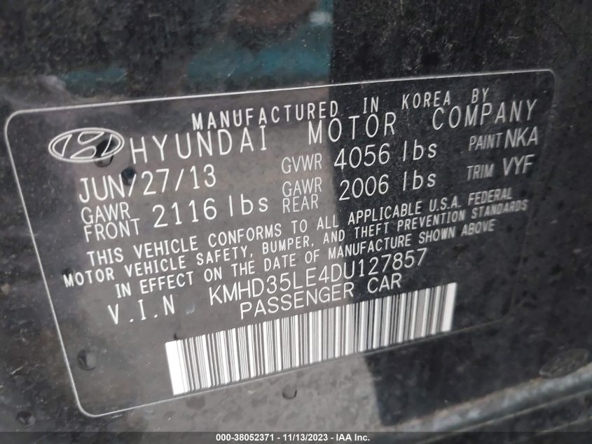2013 HYUNDAI ELANTRA GT - KMHD35LE4DU127857