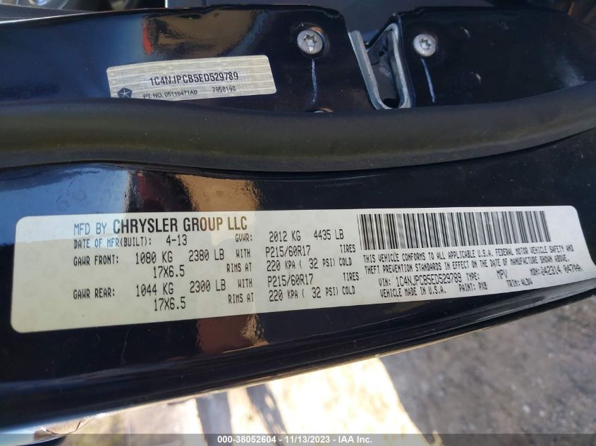 2014 JEEP PATRIOT LIMITED - 1C4NJPCB5ED529789