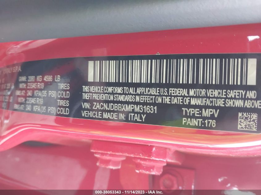 2021 JEEP RENEGADE LATITUDE - ZACNJDBBXMPM31631