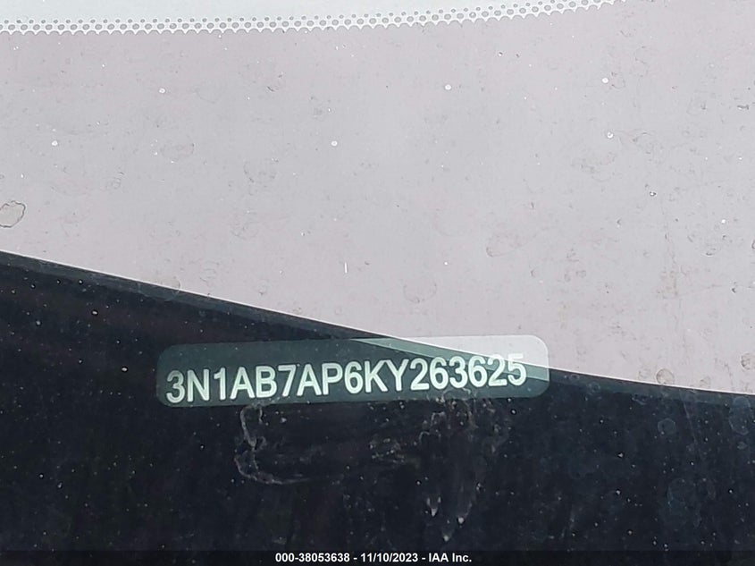 VIN 3N1AB7AP6KY263625 2019 NISSAN SENTRA S/SV/SR/SL
