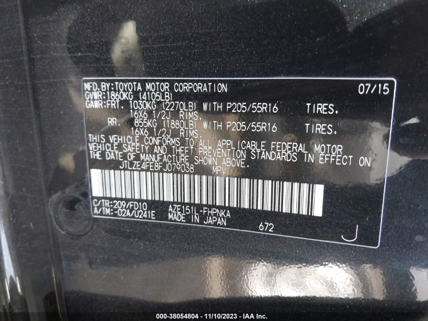 2015 TOYOTA SCION XB - JTLZE4FE8FJ079038