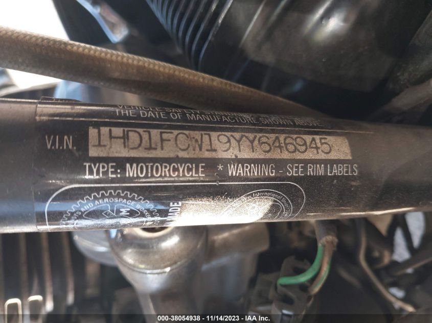 2000 HARLEY-DAVIDSON FLHTCUI 1HD1FCW19YY646945