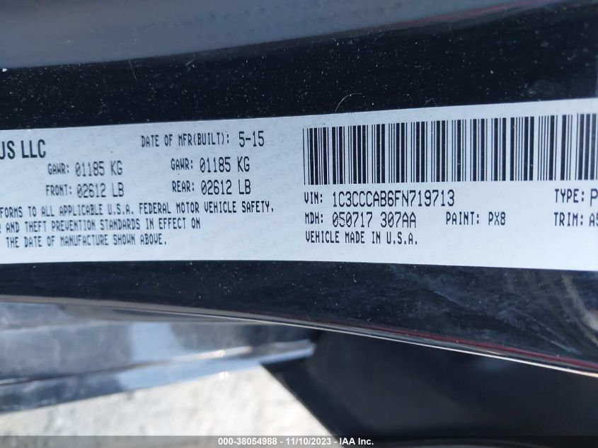 2015 CHRYSLER 200 LIMITED - 1C3CCCAB6FN719713