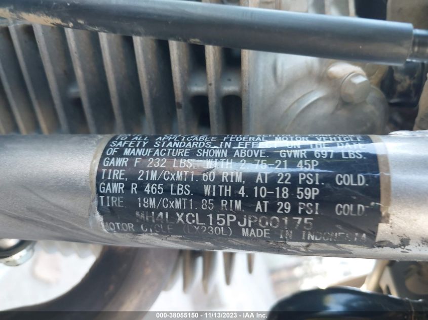 2023 KAWASAKI KLX230 L MH4LXCL15PJP00175