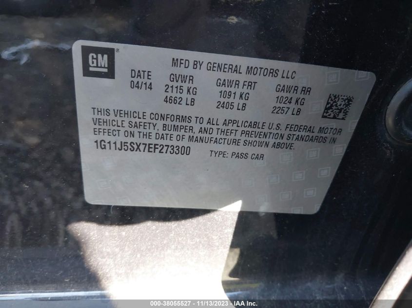 2014 CHEVROLET MALIBU LTZ - 1G11J5SX7EF273300