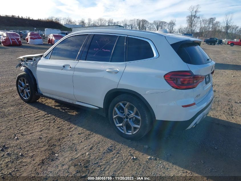 5UXTY5C07M9F78422 2021 BMW X3, photo no. 3