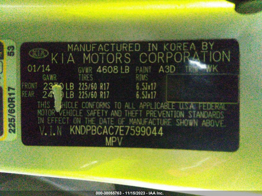 2014 KIA SPORTAGE LX - KNDPBCAC7E7599044