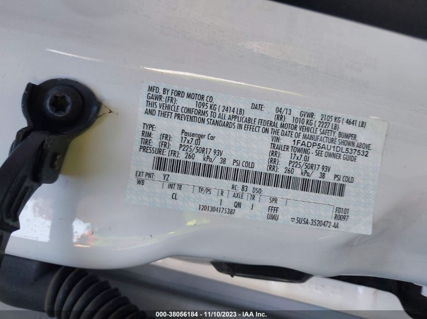 2013 FORD C-MAX HYBRID SE - 1FADP5AU1DL537532