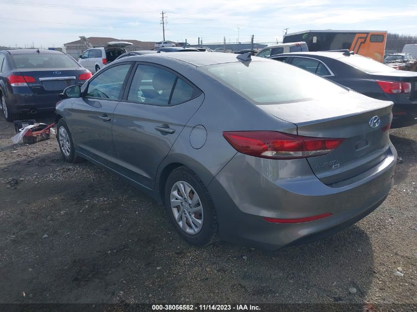 2017 HYUNDAI ELANTRA SE - KMHD74LF6HU210252
