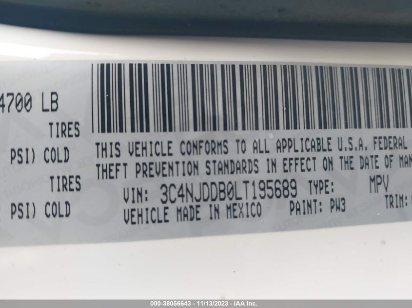 2020 JEEP COMPASS TRAILHAWK - 3C4NJDDB0LT195689