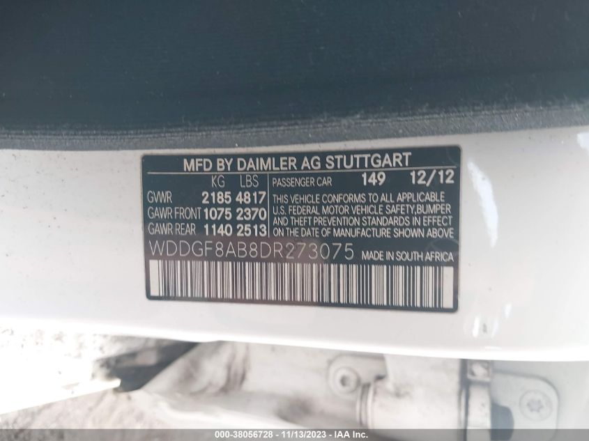2013 MERCEDES-BENZ C 300 LUXURY 4MATIC - WDDGF8AB8DR273075