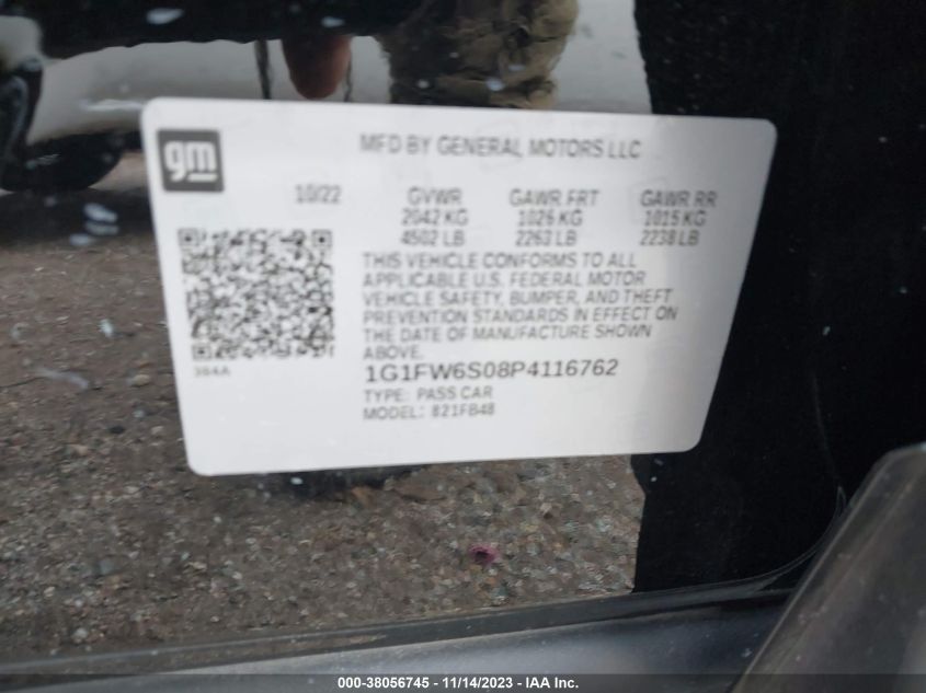 2023 CHEVROLET BOLT EV FWD 1LT - 1G1FW6S08P4116762