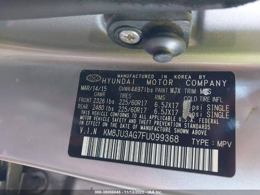2015 HYUNDAI TUCSON SE - KM8JU3AG7FU099368