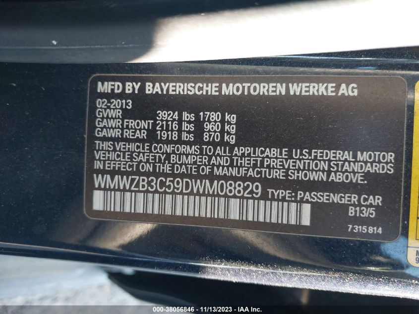 2013 MINI COUNTRYMAN COOPER WMWZB3C59DWM08829