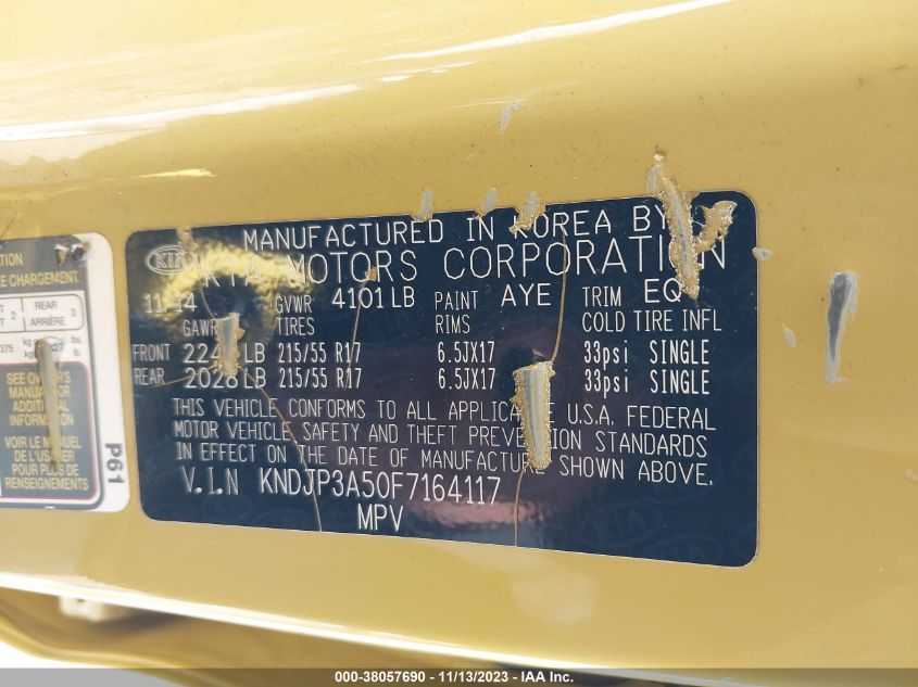 2015 KIA SOUL + - KNDJP3A50F7164117