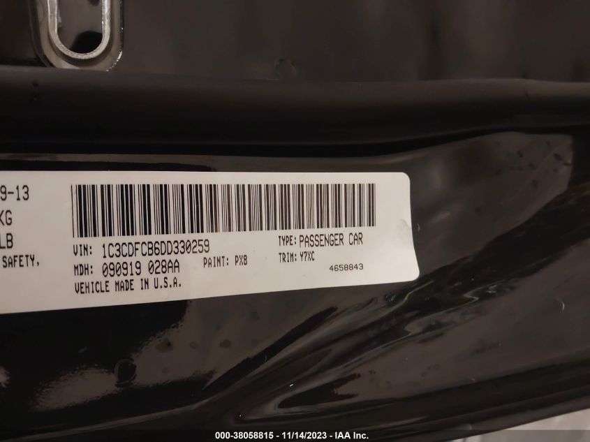 2013 DODGE DART LIMITED/R/T - 1C3CDFCB6DD330259
