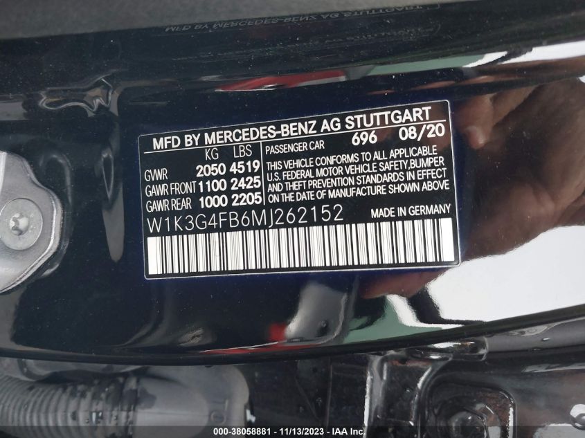 2021 MERCEDES-BENZ A 220 4MATIC W1K3G4FB6MJ262152