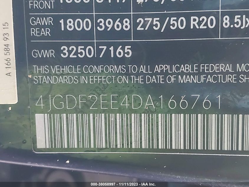2013 MERCEDES-BENZ GL 350 BLUETEC - 4JGDF2EE4DA166761