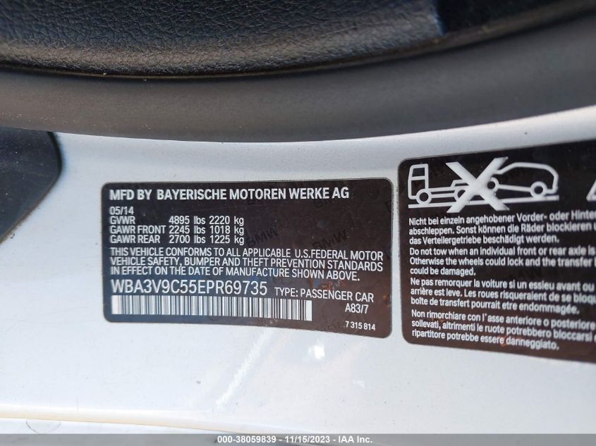 2014 BMW 428I XDRIVE - WBA3V9C55EPR69735