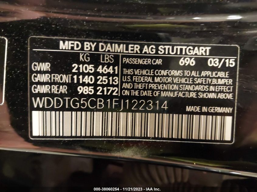 2015 MERCEDES-BENZ GLA 45 AMG - WDDTG5CB1FJ122314