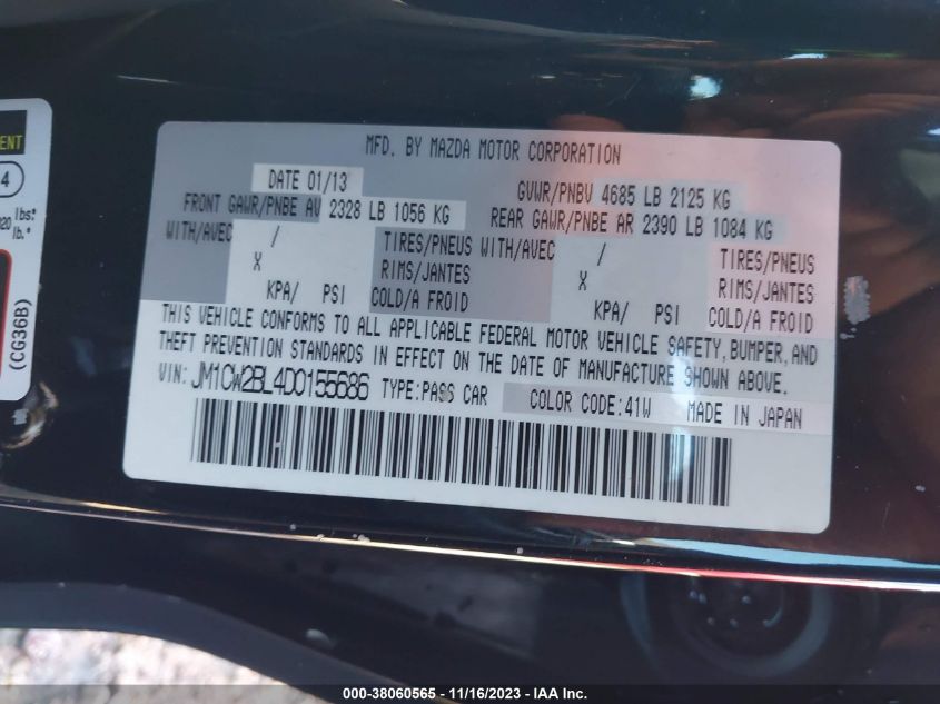2013 MAZDA MAZDA5 SPORT - JM1CW2BL4D0155686