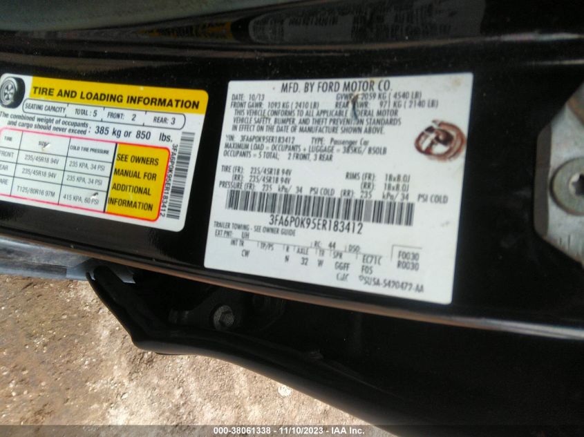 2014 FORD FUSION TITANIUM - 3FA6P0K95ER183412