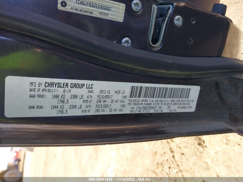 2014 JEEP PATRIOT SPORT - 1C4NJPBB2ED859097