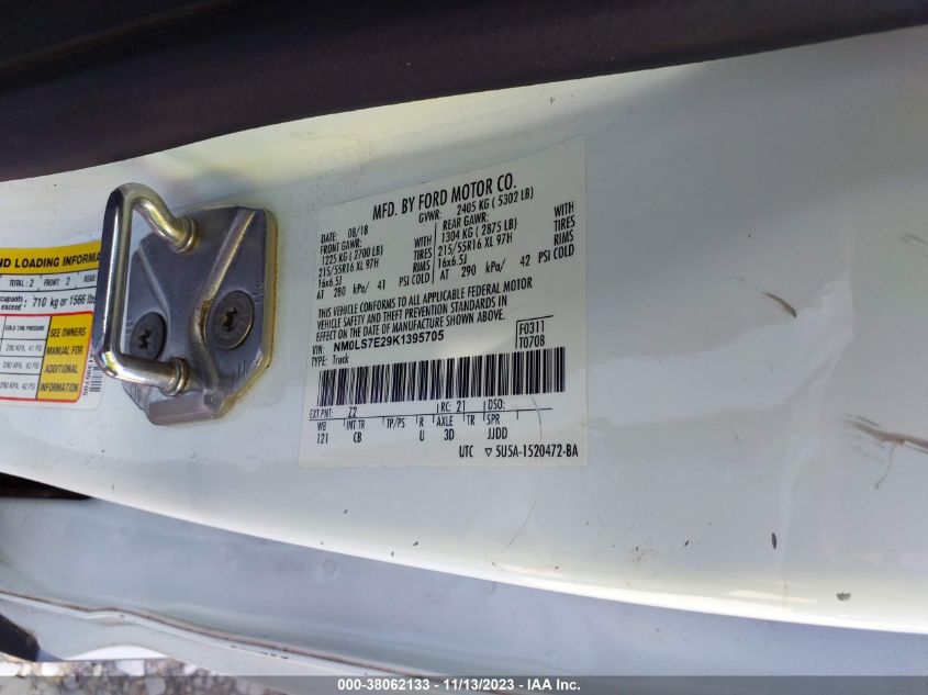 2019 FORD TRANSIT CONNECT XL - NM0LS7E29K1395705