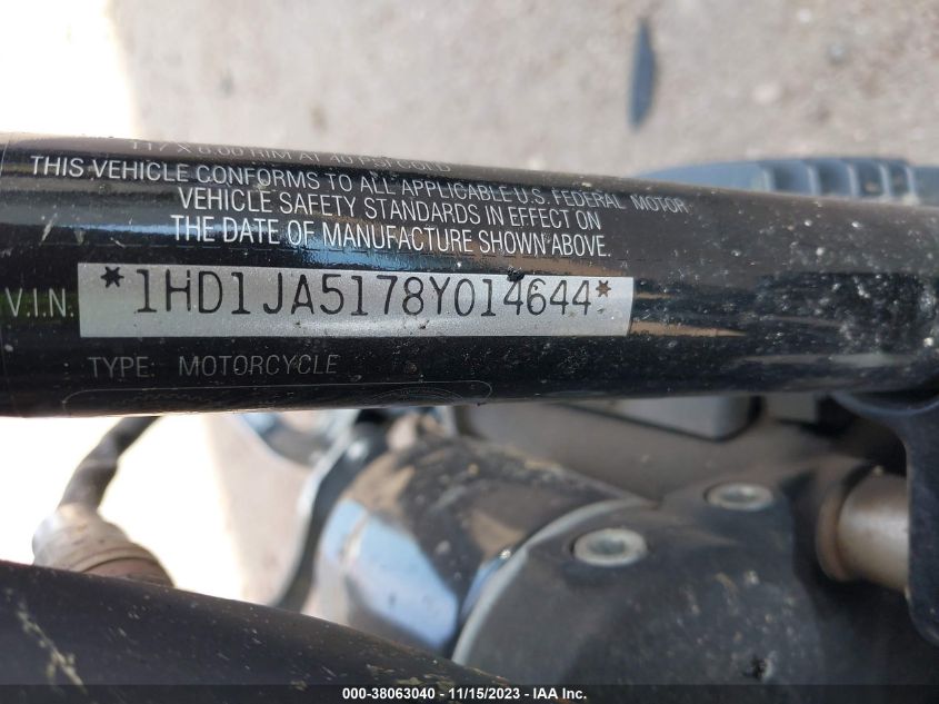 2008 HARLEY-DAVIDSON FXSTB 1HD1JA5178Y014644