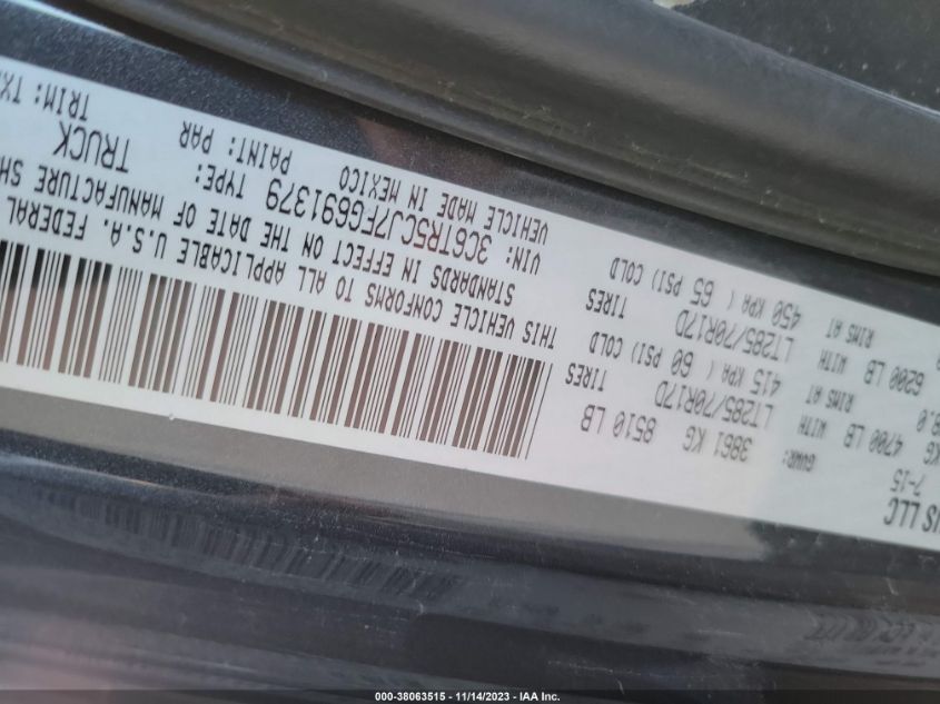 2015 RAM 2500 ST - 3C6TR5CJ7FG691379