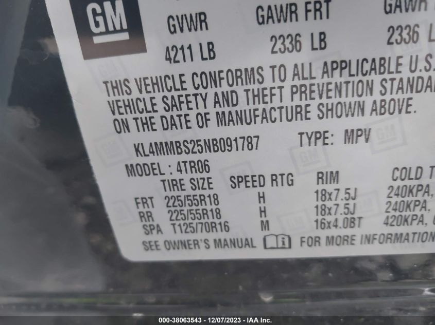 2022 BUICK ENCORE GX PREFERRED - KL4MMBS25NB091787