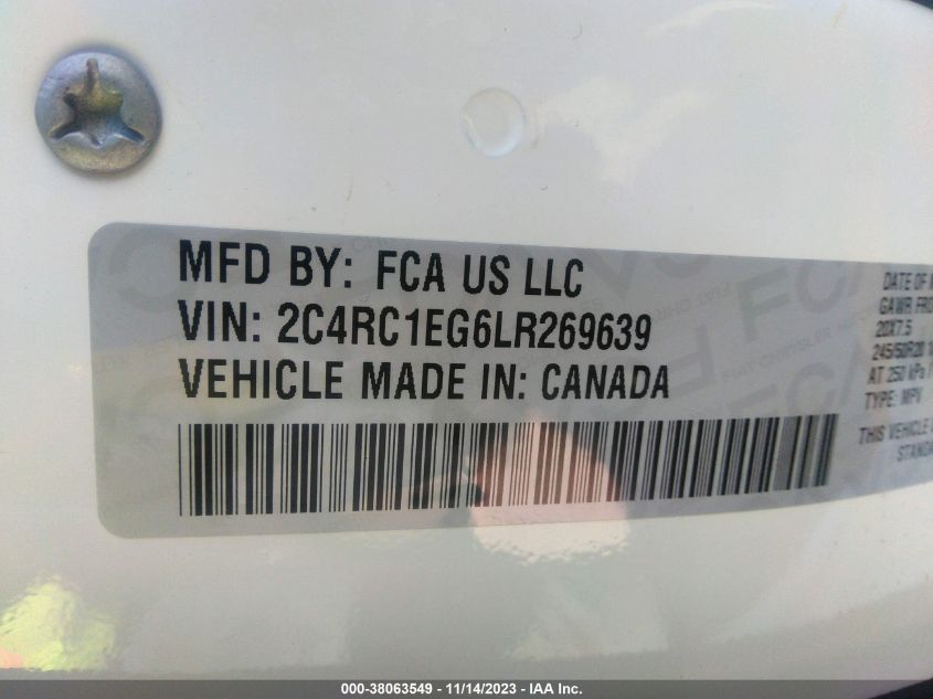 2020 CHRYSLER PACIFICA TOURING - 2C4BC1FG6LR269639