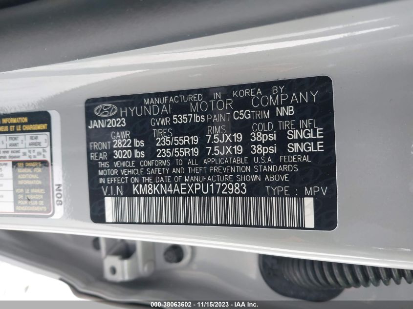 KM8KN4AEXPU172983 Hyundai Ioniq 5 SEL 9