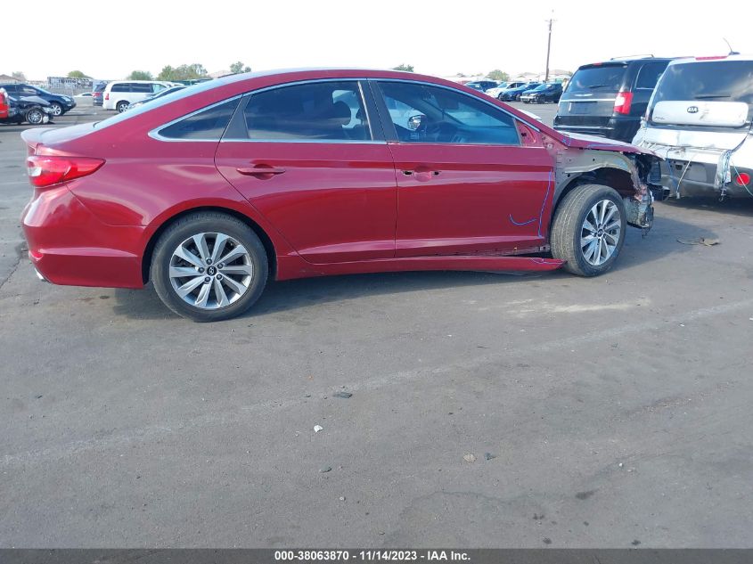 2015 HYUNDAI SONATA 2.4L SE - 5NPE24AF1FH106723