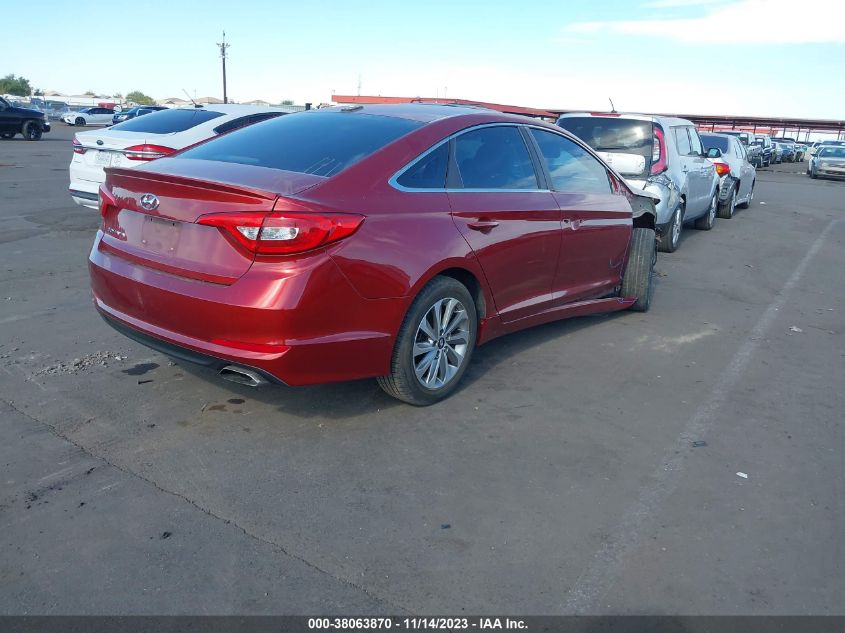 2015 HYUNDAI SONATA 2.4L SE - 5NPE24AF1FH106723