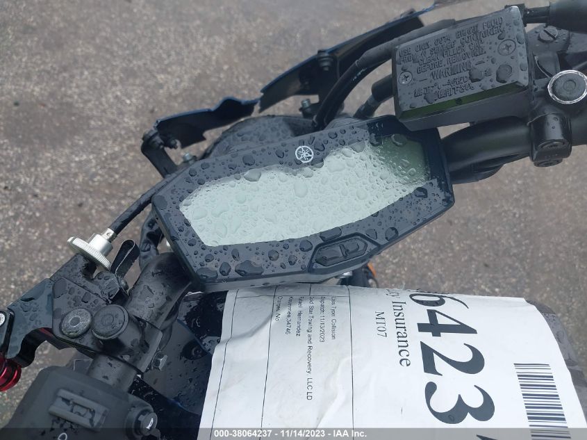 VIN JYARM27EXKA003795 2019 YAMAHA MT07