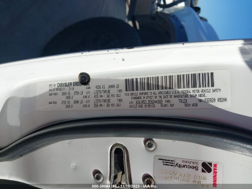 2014 RAM 2500 ST - 003C6UR5CL2EG2443