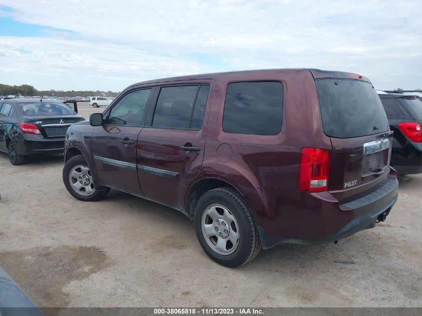 2013 HONDA PILOT LX - 5FNYF3H21DB035193